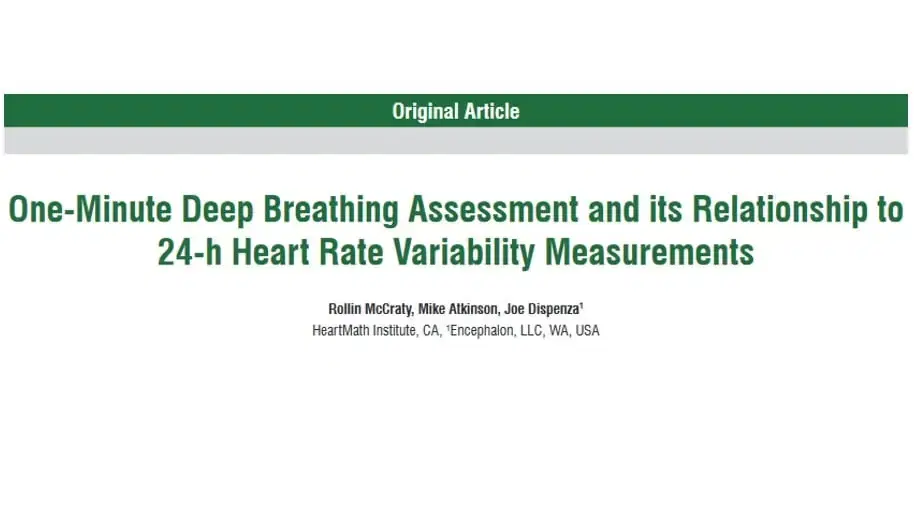 One-Minute Deep Breathing Assessment and its Relationship to 24-h Heart Rate Variability Measurements thumbnail